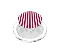 Y2K Burgundy Pink Stripe Pattern Retro Aesthetic Design PopSockets PopGrip for MagSafe