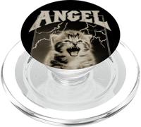 Y2K Cat Cute Silly Angel 90s 2000s Grunge Vintage Graphic PopSockets PopGrip for MagSafe