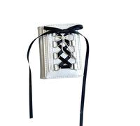 Y2K Cute Wallet Women Balletcore Coin Pocket Coquette Lace Bow Tie Mini Purse Aesthetic Small Leather Cardholder, Black, S