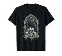 Y2K Goth Emo Aesthetic Gothic Grunge Skull Raven T-Shirt