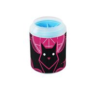 Y2k Halloween Bat Pink Black Portable Paw Cleaner with Soft Silicone Brush Feet Bathing Brush for Cats Dogs