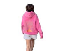 Y2k Hoodie Women Graphic Oversized Hoodies Star Embroidered Hoodied Sweatshirt Casual Vintage Pullover (Pink, M)
