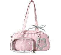 Y2K Itabag Kawaii Crossbody Bag Shoulder Collect Handbag Harajuku Style | Women Clear Window Pocket Japanese Cute Feel PU Tote Emo Grunge Gothic Comic Conventions Concerts Fan Meetings Cosplay Lolita