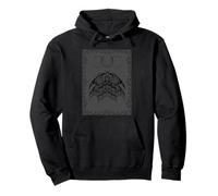 Y2K Mall Goth Medieval Moth with Crescent Moon Pullover Hoodie