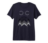 Y2K Mall Goth Moth and Moon Alt Emo Premium T-Shirt