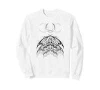 Y2K Mall Goth Moth and Moon Alt Emo Sweatshirt
