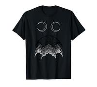 Y2K Mall Goth Moth and Moon Alt Emo T-Shirt