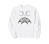 Y2K Mall Goth Moth and Moon Emo Alt Sweatshirt