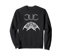 Y2K Mall Goth Moth with Moon Emo Alt Sweatshirt