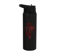 Y2k Mall Trad Goth Grunge Aesthetic Gothic Cross with Moth Stainless Steel Insulated Water Bottle