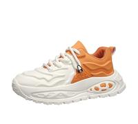 Y2K Men's Orthopaedic Trainers with Laces, orange, 7 UK
