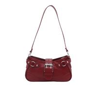 Y2K Purse Shoulder Bag with Buckle PU Hobo Bag for Fashion Girls (Black Leopard)