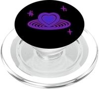 Y2K Retro 90s Vintage Heart in Space with Stars PopSockets PopGrip for MagSafe