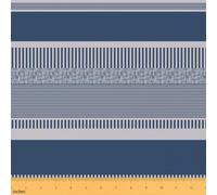 Y2K Retro Stripe Craft Fabric No Stretch,Geometric Line Soft Flannel Polyester,Modern Fashion Classic Simple Washable Material for Handmade Supplies,Grey Blue 10 Yards Whole Piece,360" L x 59" W
