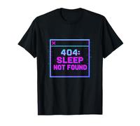 Y2K Retro Tech Glitch 404 Sleep Not Found T-Shirt