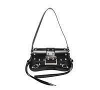 Y2k Shoulder Bag for Women, Punk Style Y2k Purse PU Leather Fashion Handbags with Rivet Small Y2k Purses Tren