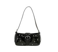 Y2K Shoulder Bag for Women - Small Gothic Punk Style Handbag PU Leather Crossbody Bag with Rivets for Everyday Use (Black)