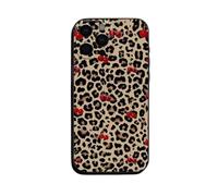 Y2K Spot Red Cherry Cherries Leopard Print Cheetah Epoxy Clear TPU Custom Compatible With iPhone 11 12 13 14 15 16 16E 17 XR X SE 7 8 Air Pro Max Plus Mini Case Personalised Name Cover