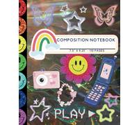 Y2K Style Composition Notebook: Super cute Y2K style notebook journal. For kids and teens. 110 Pages, 7.5" x 9.25".