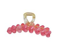 Y2K Style Hot Girl Hair Claw All-match Clear Heart Shape Ponytail Hair Clip