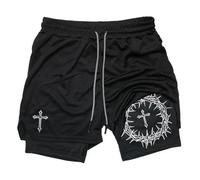Y2K Summer Men Streetwear Anime High Waist Oversize Breathable Gym Short Pants Training Fitness Workout Track Shorts Clothes