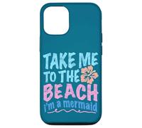 Y2K Take Me to the Beach I’m a Mermaid Retro 2000s Aesthetic Case for iPhone 12/12 Pro