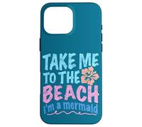 Y2K Take Me to the Beach I’m a Mermaid Retro 2000s Aesthetic Case for iPhone 16 Pro Max