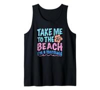 Y2K Take Me to the Beach I’m a Mermaid Retro 2000s Aesthetic Tank Top
