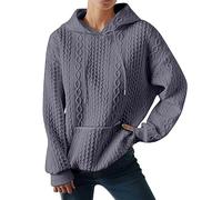 Y2k Thickened Hoodies for Women UK Plus Size Solid Plush Spliced Jacquard Pocket Drawstrings Jumpers Black Fleece Long Sleeves Pullover Sweatshirts Winter Autumn Essentials Sweater Top Clothes Sales