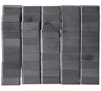 Y30BH Ferrite Magnet for Arts, Craft, Science and DIY - 40mm x 25mm x 10mm thick - 3kg Pull - Pack of 50