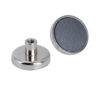 Y30BH Ferrite Pot Magnet with M6 Thread for DIY, Hanging, Holding or Underwater - 32mm dia x 18mm tall - 5.8kg Pull - North - Pack of 20