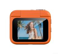 Y360 Action Camera 4K Resolution with Flip-Out Display and Chest Mount Support for Everyday Vlogging, Group Activities, and Solo Adventures (Orange)