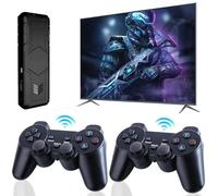 Y5 Retro Game Console with 2 Wireless Controllers,Nostalgia Game Stick with 48+ Emulators,51000 Classic Games,2.4GHz for TV, Gaming Console Support Multiplayer,Plug & Play with 4K Video HDMI (128g)