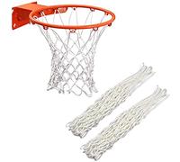 Y8HM 2Pcs Heavy Duty Basketball Net Replacement Fits Standard 12 Loop Basketball Hoop Net for Indoors and Outdoors Gym Equipment (White)