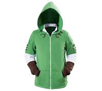Ya-cos The Legend of Zelda Link Hooded Hyrule Warriors Zipper Coat Jacket Green - Green -