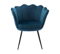 Ya-Home Accent Chair Upholstered Lounge Armchair with Black Legs, Modern Petal Side Chair Corner Chair for Living Room/Bedroom