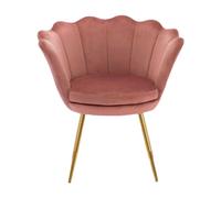 Ya-Home Accent Chair Upholstered Lounge Armchair with Golden Legs, Modern Petal Side Chair Corner Chair for Living Room/Bedroo