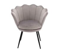 Ya-Home Accent Chair Upholstered Lounge Armchair with Golden Legs, Modern Petal Side Chair Corner Chair for Living Room/Bedroo