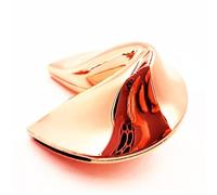Ya.x Metal Fortune Cookie Box with Your Personalized Fortune Cookie Paper Message Included Inside, Perfect Wedding, Bridal Shower, House Warming Gift for men or women(2.75in) (Rose gold)