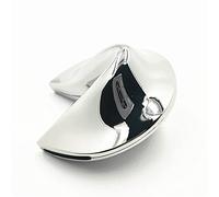 Ya.x Personalized Metal Silver Fortune Cookie (2.75in) - Bridesmaid & Hostess Gift, Desktop & Restaurant Decor