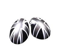 YaaGoo Side Wing Mirror Cover Caps for MINI Cooper R55 R56 R57 R58 R59 R60 R61, Power-folding Mirror(2007-2013, Grey Jack)