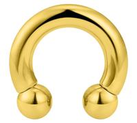 Yaalozei 0G Gold Spetum Rings Ear Gauges Earrings Plug Tunnel Streching Piercing Kit Surgical Stainless Steel Horseshoe Prince Albert Nose PA Cartilage Earring Ring Piercing Jewelry Women Men 19mm