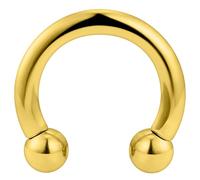 Yaalozei 12G Gold Spetum Rings Ear Gauges Earring Hoop Plug Tunnel Streching Kit Surgical Stainless Steel Horseshoes Thick Septum Nose Lip Ring Prince Albert PA Piercing Jewelry Women Men 10mm