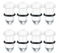 Yaalozei 14G-00G Solid Acrylic Single Flare Gauges Stretching Kit Plugs for Ears Clear Black Tops Gauges with O-Rings Gauge Stretching Kit Ear Expander Body Piercing Jewelry for Women Men, Metal