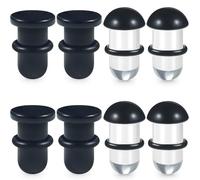 Yaalozei 14G-00G Solid Acrylic Single Flare Gauges Stretching Kit Plugs for Ears Clear Black Tops Gauges with O-Rings Gauge Stretching Kit Ear Expander Body Piercing Jewelry for Women Men, Metal