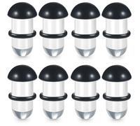 Yaalozei 14G-00G Solid Acrylic Single Flare Gauges Stretching Kit Plugs for Ears Clear Black Tops Gauges with O-Rings Gauge Stretching Kit Ear Expander Body Piercing Jewelry for Women Men, Metal