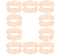 Yaalozei 8G-25mm Flesh Skin Solid Soft Silicone Gauges Plugs for Ears Saddle Double Flared Ear Gauges Flesh Stretching Kit Expander Hide Tunnels Plugs Piercing Jewelry for Women Men, 14mm, Silicone