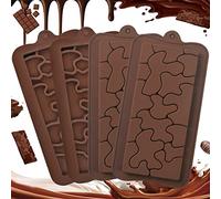 YAANBUNB 4 Pcs Silicone Chocolate Moulds Chocolate Bar Moulds Non-Stick Kitchen Baking Pans Wax Melt Moulds Candy Mold Jelly Mould Ice Cube Trays DIY Bakeware Molds for Ice Cube Cake Gummy Jelly Soap