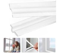 YAANBUNB 6M/236Inch Self-Adhesive Draught Excluder Weather Stripping Seal Strip White Window Draft Blocker for Windows Door Frame