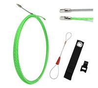 YAANBUNB 6m Fish Tape Wire Puller Electrical Wire Threade Nylon Fish Tape Cable Puller Cable Rods Kit Through Wall Cables Running Rods Cables Fishing Tool with Metal Lock Wire for Insulation Pipe